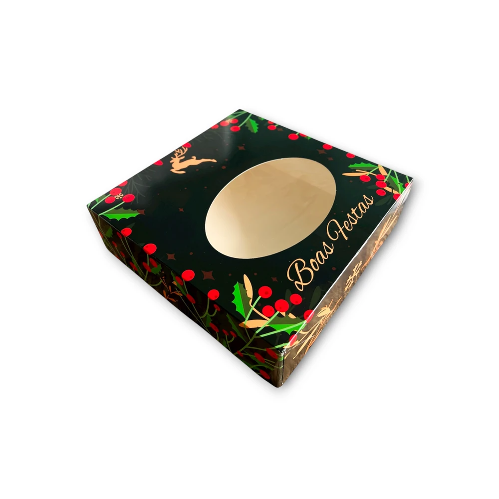 Caixa Cartolina c/janela para Bolo Rei Boas Festas - Image 2